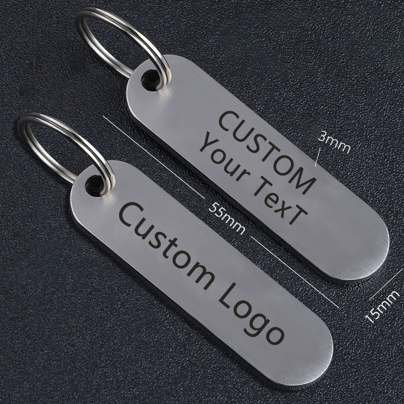 Initial Ring Custom - Porte-clés personnalisé en acier inoxydable, LOGO