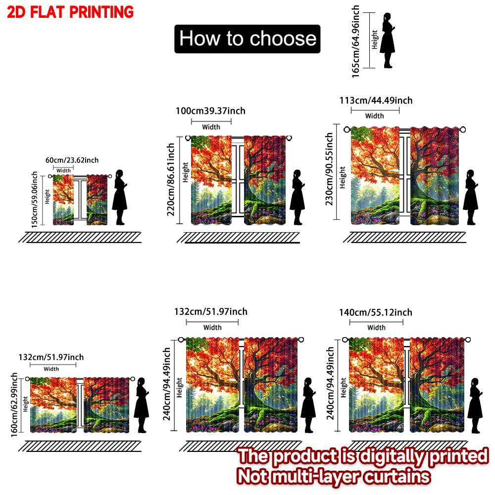 Rideaux imprimés numériquement - Family Tree Print avis et prix